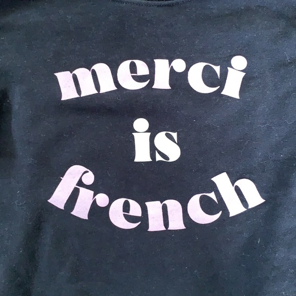 Zara sweater - “merci is French” - Picture 2 of 3